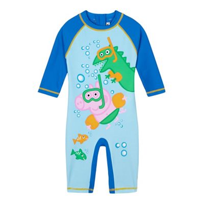 Boys' blue 'Peppa Pig' George sun-safe swimsuit